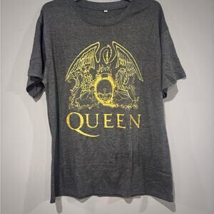 Queen Charcoal Tee with Golden Design